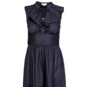 Shoshanna Black Mini Dress with Ruffle Neckline (MSRP: $483). Size 2